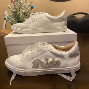 White Bride Sneakers with Pearl Detail